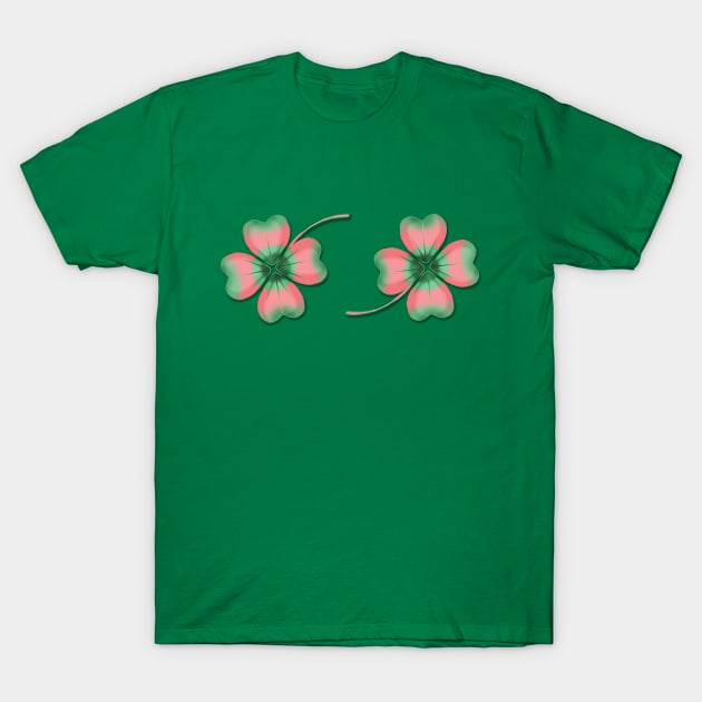 Funny Four Leaf Clover Boobs T-Shirt by ArtedPool